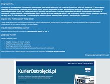 Tablet Screenshot of kurierostrolecki.pl